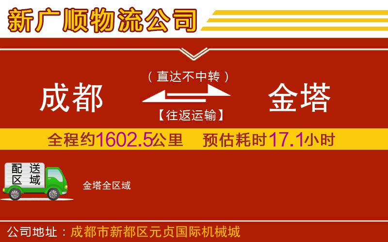 成都到金塔货运公司