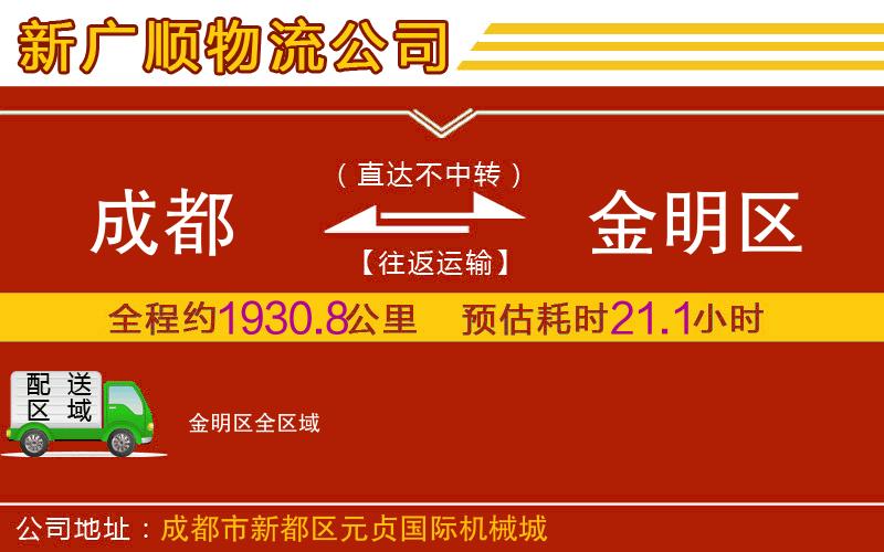 成都到金明区货运公司